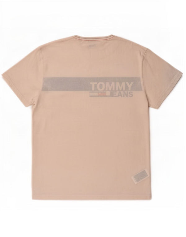 Tommy Hilfiger Camiseta masculina regular fit gráfica top pequeno bloco colorido branco