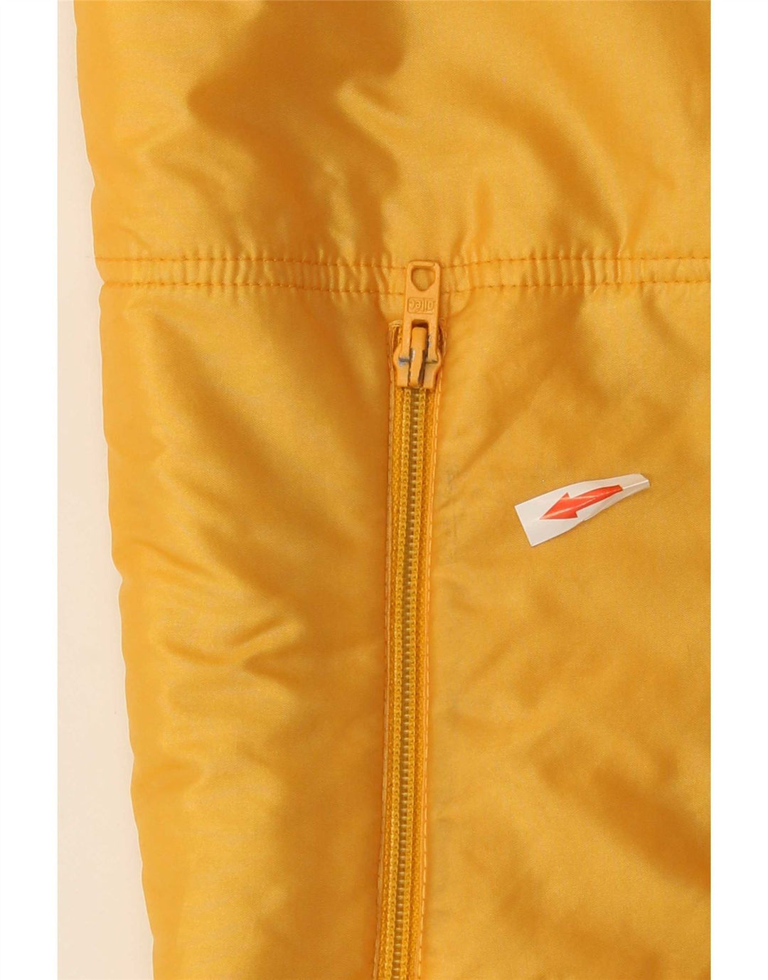 Colete feminino vintage IT 46 grande poliamida floral amarelo
