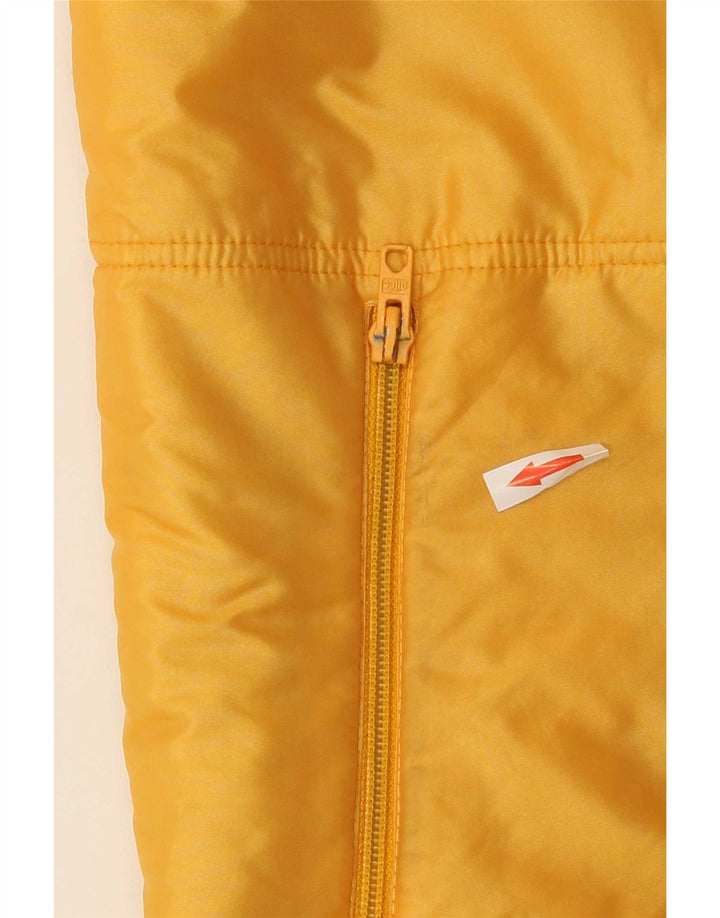 Colete feminino vintage IT 46 grande poliamida floral amarelo