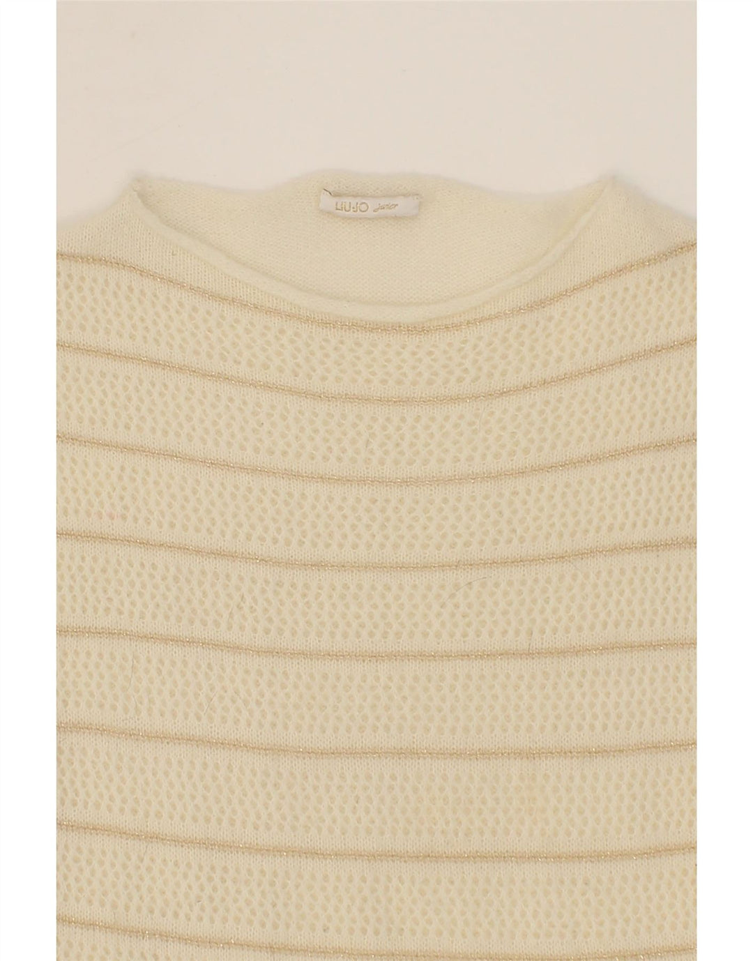 LIU JO Girls Sleeveless Boat Neck Jumper Sweater 13-14 Years Off White Vintage Liu Jo and Second-Hand Liu Jo from Messina Hembry 