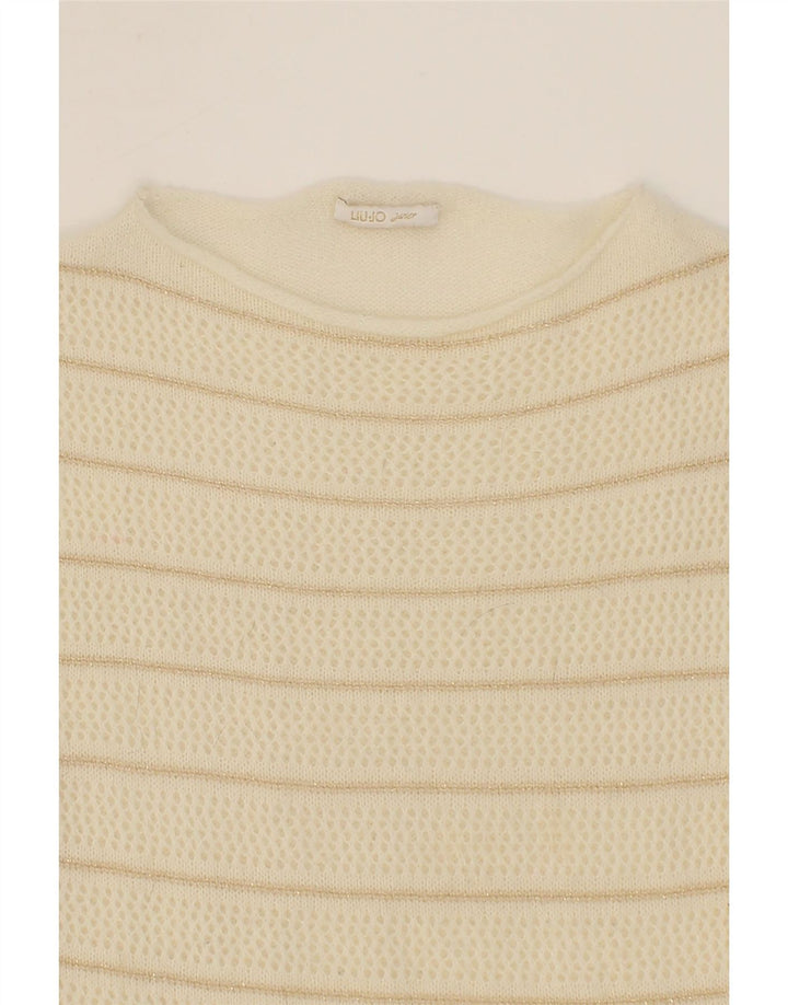 LIU JO Girls Sleeveless Boat Neck Jumper Sweater 13-14 Years Off White Vintage Liu Jo and Second-Hand Liu Jo from Messina Hembry 