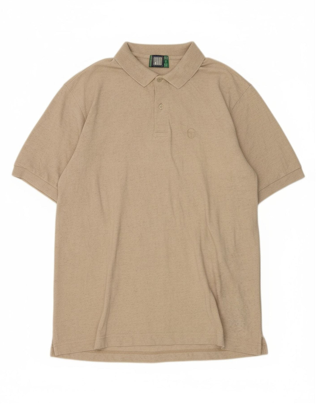 SERGIO TACCHINI Camisa polo masculina grande algodão bege