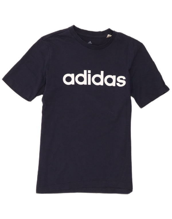 Adidas Mens Graphic T-Shirt Top Pequeno Algodão Azul Marinho