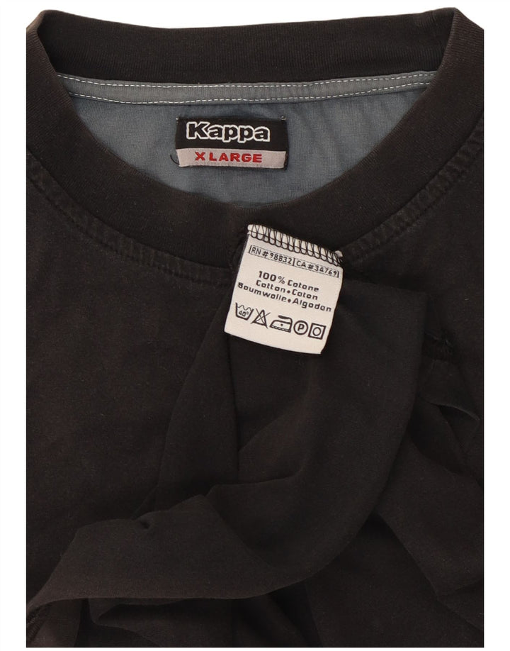 Kappa Mens Colete Top XL Algodão Preto