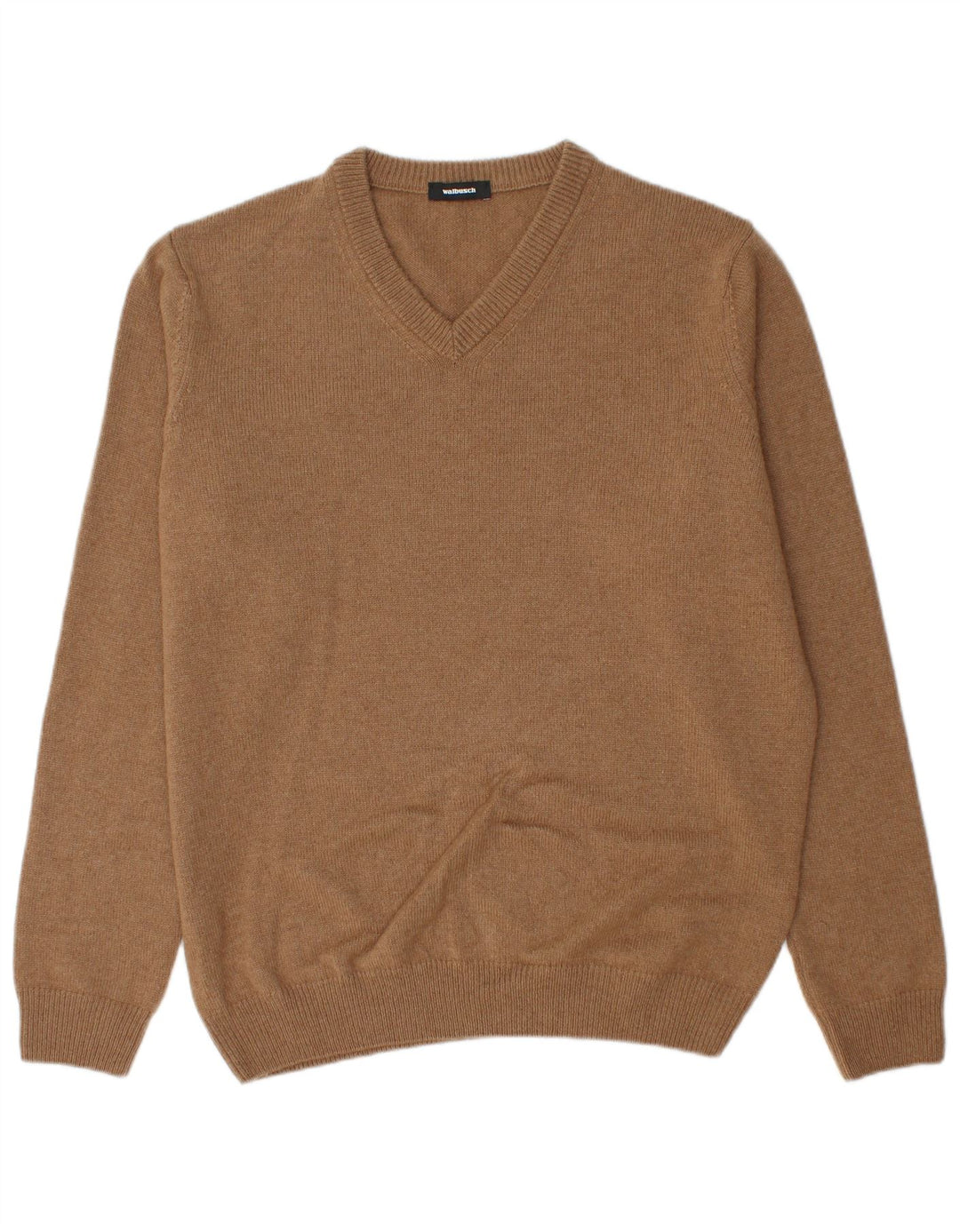 Suéter masculino Walbusch com decote em V IT 52 grande marrom