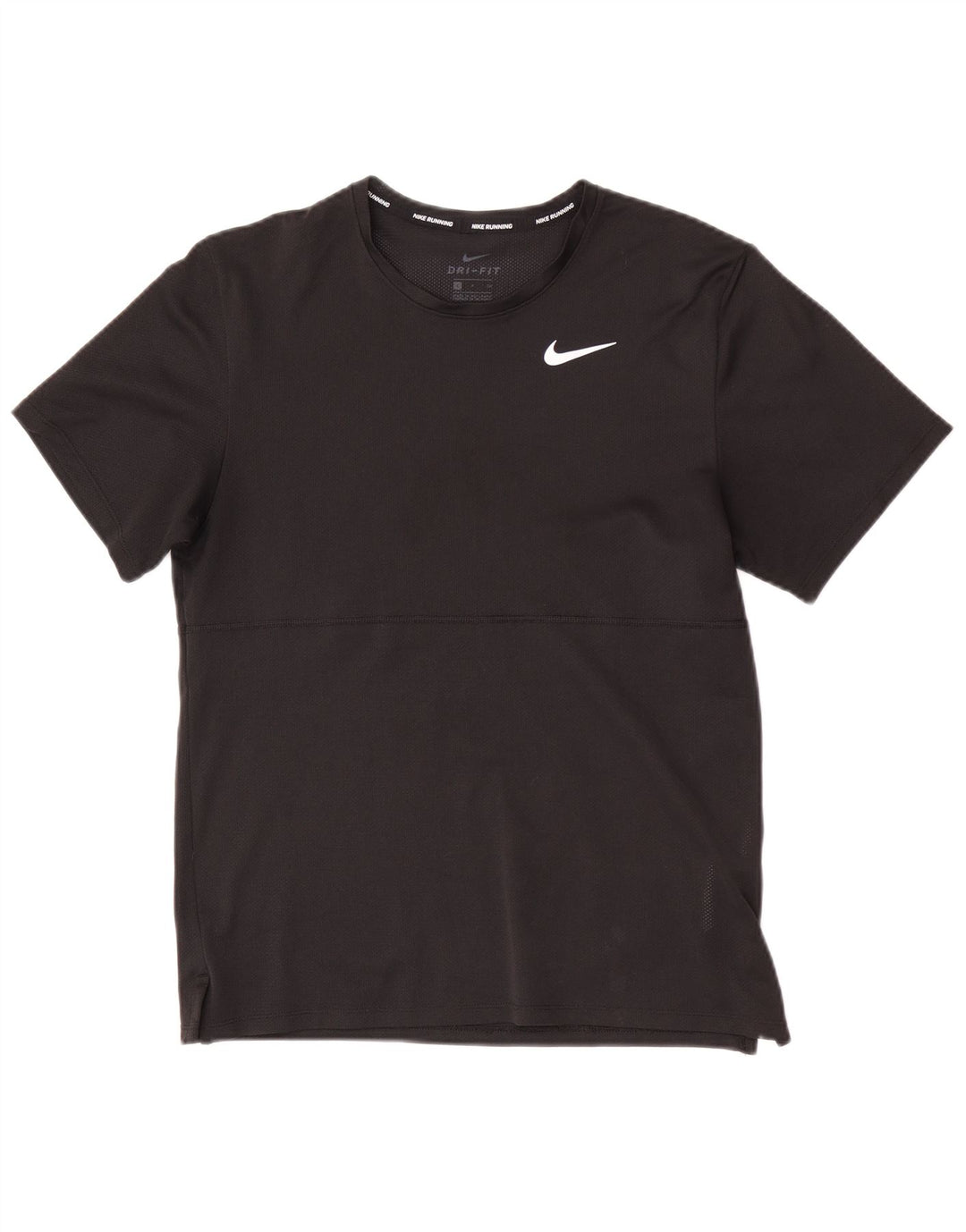 Camiseta feminina Nike Dri Fit Top UK 10 pequena preta poliéster