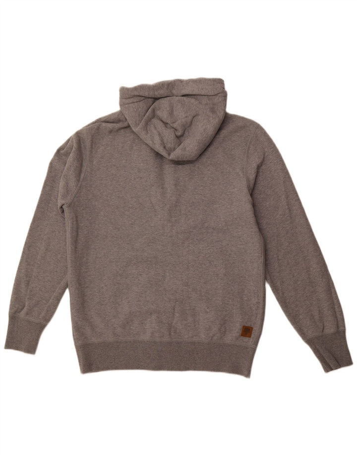 Suéter masculino PUMA com capuz e zíper médio cinza algodão