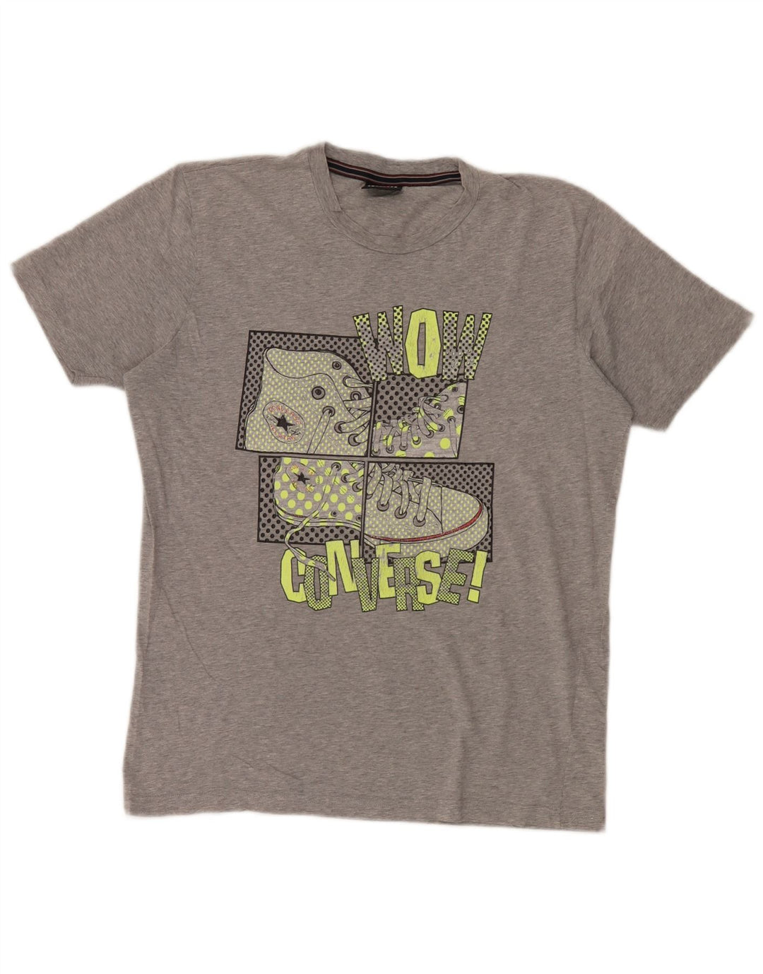 Converse Mens Graphic T-Shirt Top XL Cinza Algodão Flecked