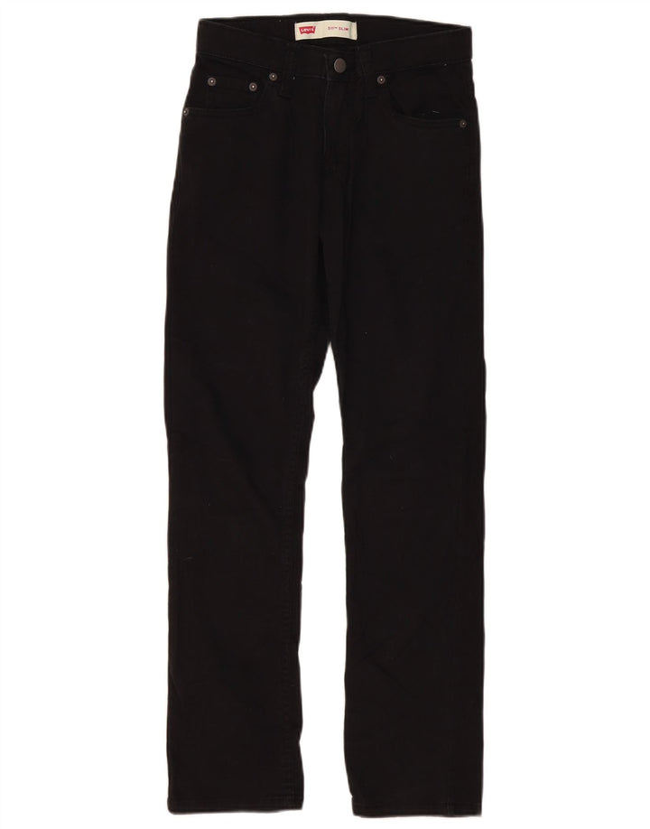LEVI'S Boys 511 Slim Jeans 13-14 Anos W27 L29 Algodão Preto