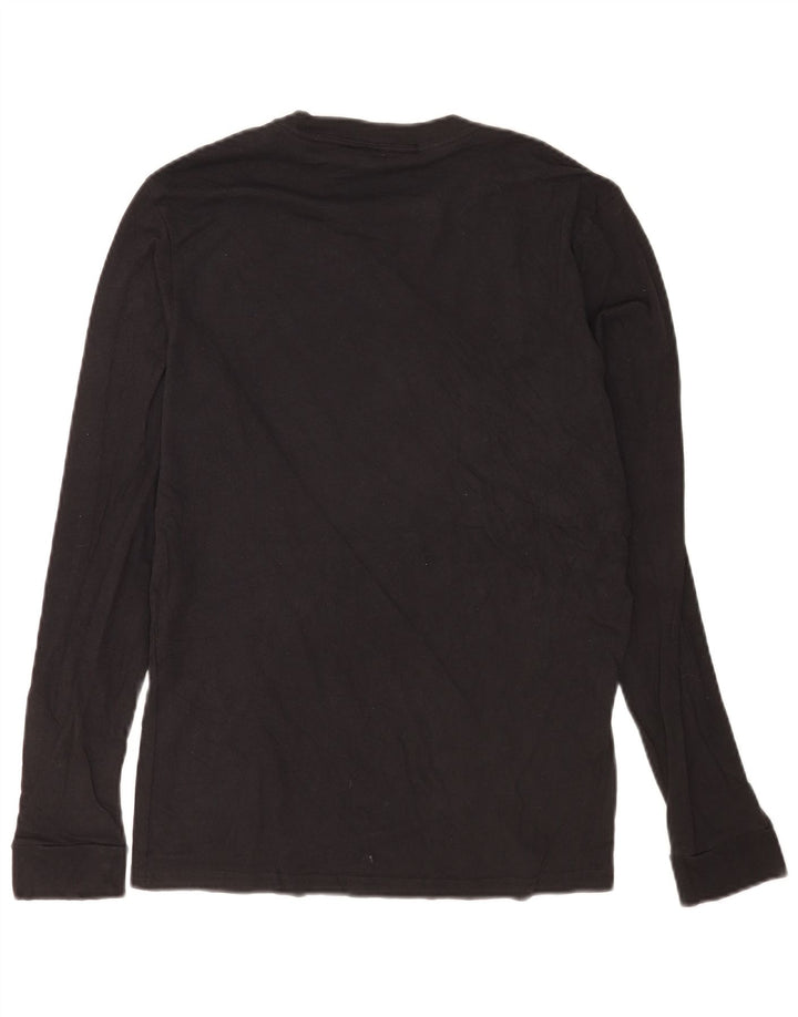 Adidas Mens Graphic Top Manga Longa Pequeno Algodão Preto