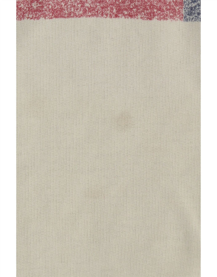 Sergio Tacchini moletom masculino sem mangas jumper grande bloco colorido branco