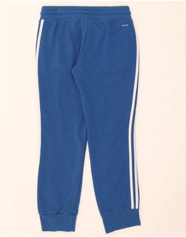Adidas Womens Climalite Calças de treino Joggers UK 12/14 Médio Azul