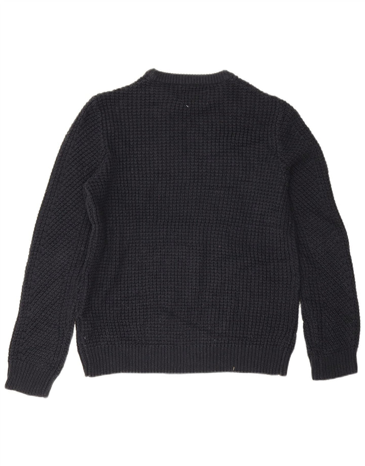 Suéter masculino Jack & Jones com gola redonda e algodão azul marinho médio