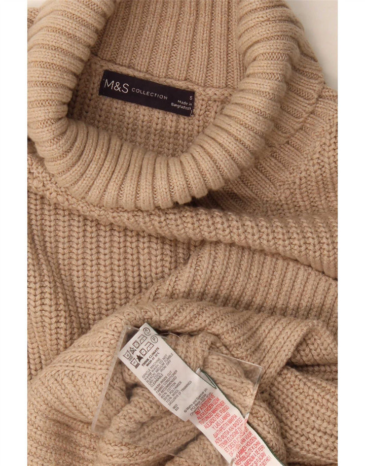 Regata feminina Marks & Spencer Longline com colete grande Reino Unido 10 pequena bege