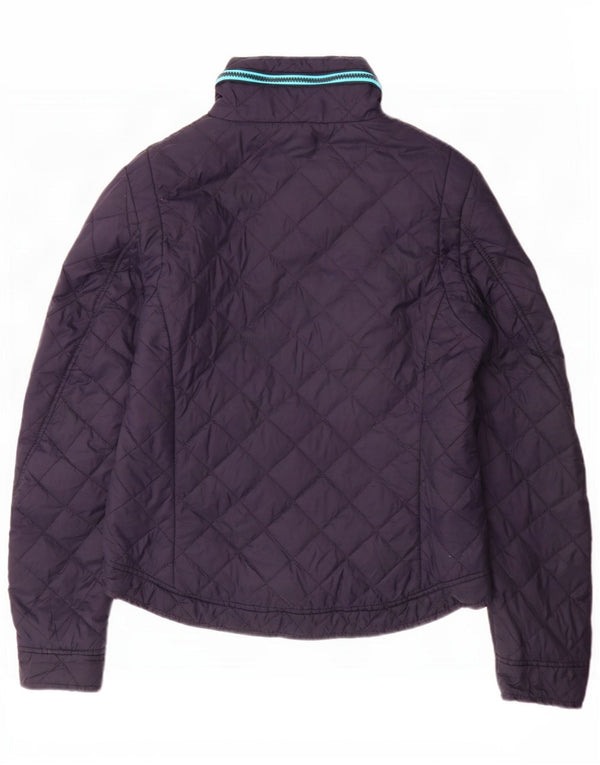 Jaqueta acolchoada com capuz feminina Superdry UK 16 grande nylon azul marinho
