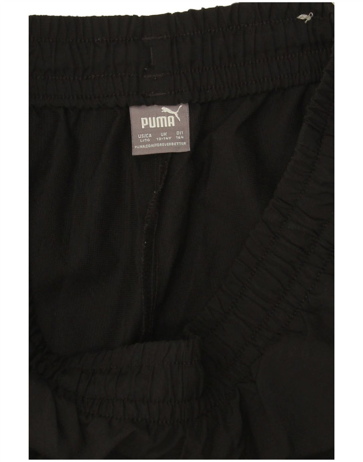 Shorts esportivos Puma meninos 13-14 anos preto colorblock poliéster