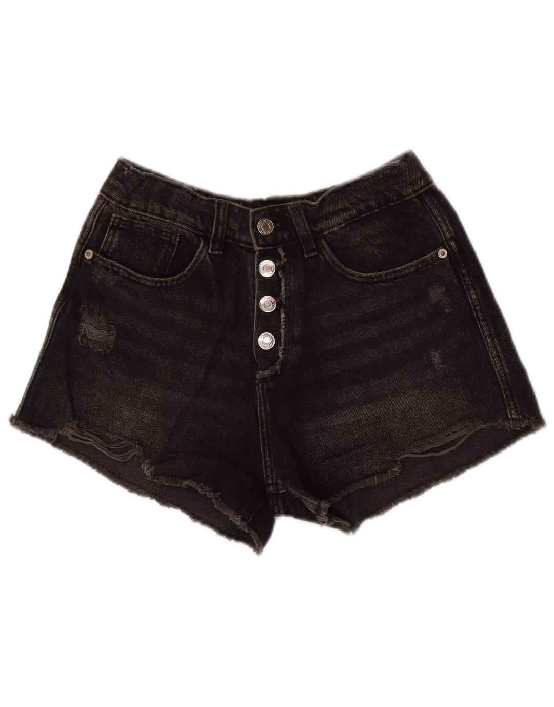 ZARA Shorts jeans desgastados para meninas 9-10 anos W24 cinza
