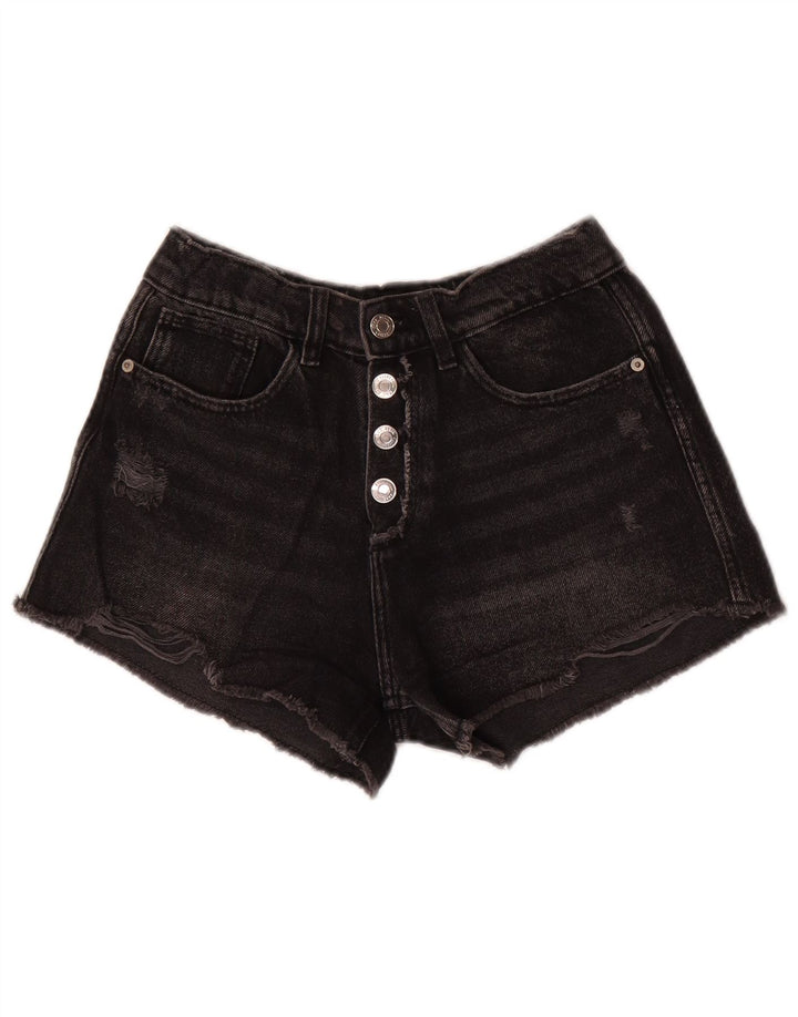ZARA Shorts jeans desgastados para meninas 9-10 anos W24 cinza
