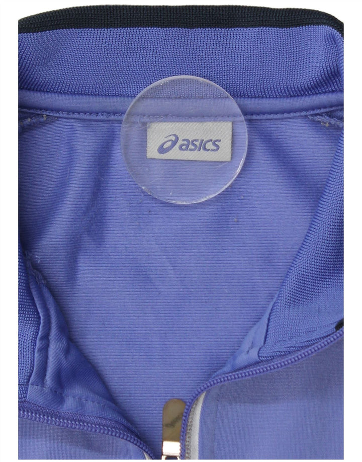 Asics Womens Tracksuit Top Jacket UK 12 Médio Roxo Poliéster