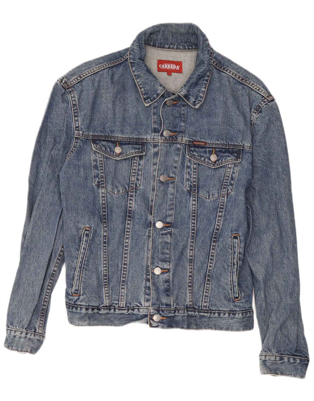 Jaqueta jeans masculina Carrera UK 40 grande algodão azul