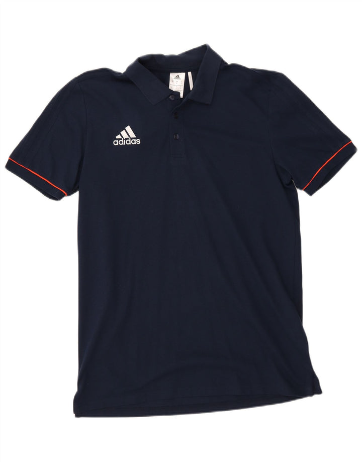 Camisa polo masculina ADIDAS Climalite grande algodão azul marinho