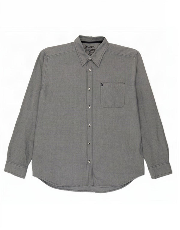 Camisa masculina Wrangler XL cinza algodão
