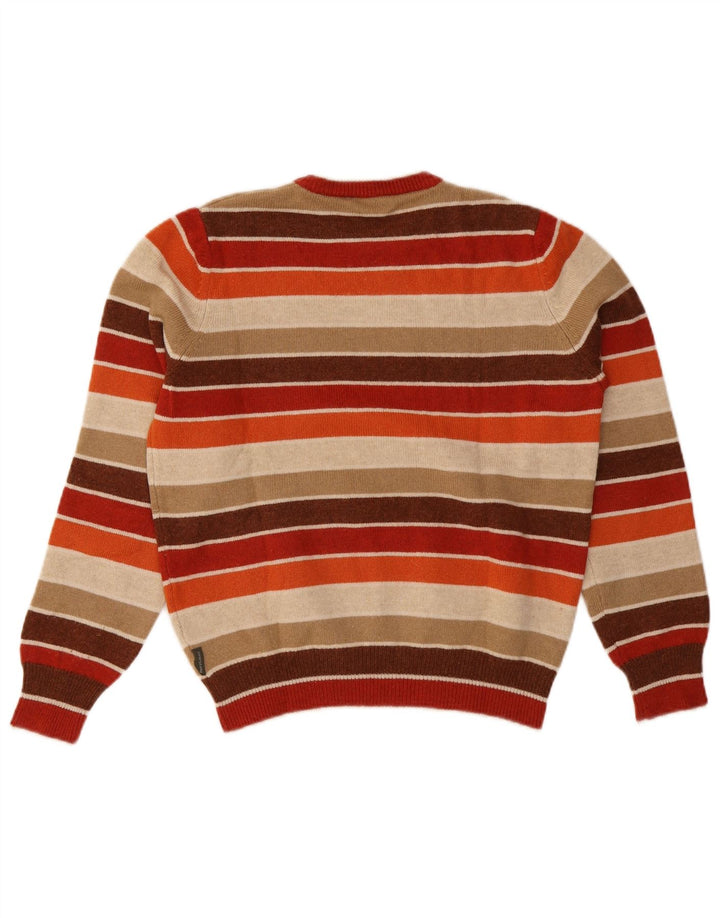 Suéter masculino Henry Cottons com gola redonda listrado médio multicolorido