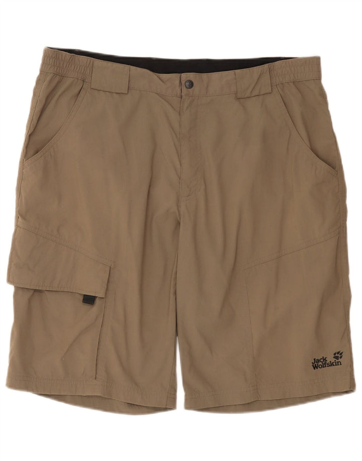 Shorts cargo masculino Jack Wolfskin W37 grande poliamida marrom