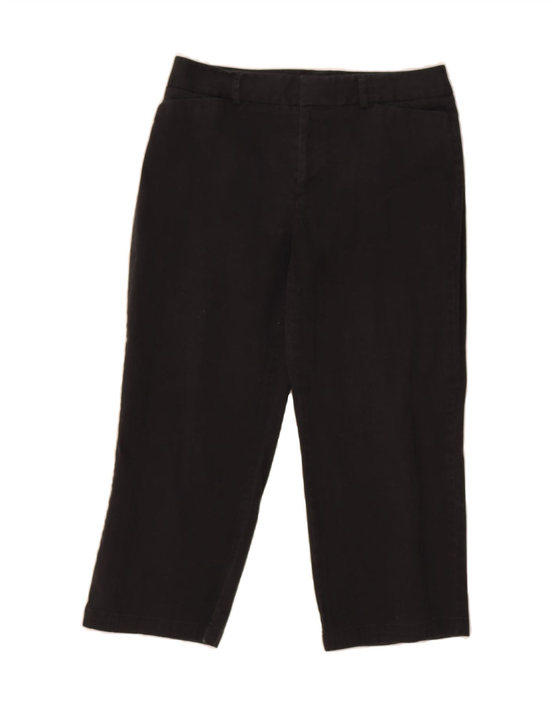 DOCKERS Womens Straight Cropped Trousers US 10 Large W32  Black Cotton Vintage Dockers and Second-Hand Dockers from Messina Hembry 