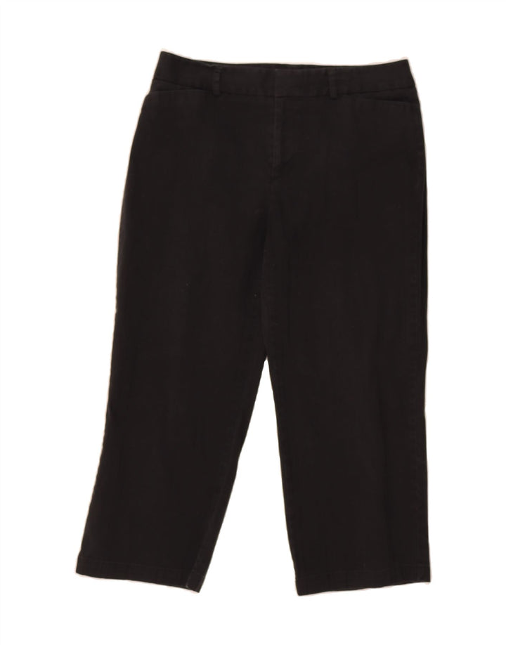 DOCKERS Womens Straight Cropped Trousers US 10 Large W32  Black Cotton Vintage Dockers and Second-Hand Dockers from Messina Hembry 