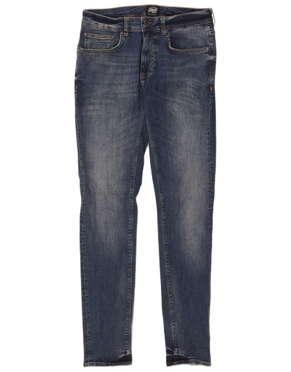 Jeans skinny feminino Superdry W32 L32 algodão azul