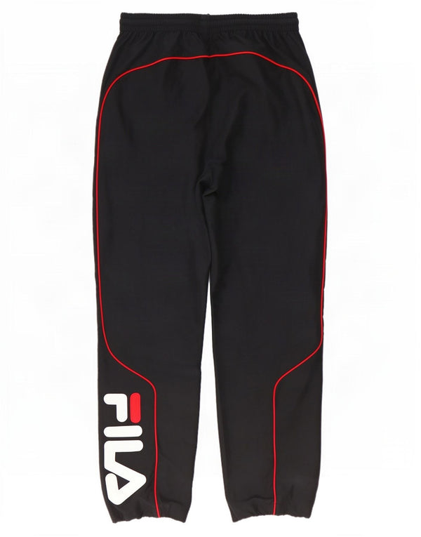 Fila Mens Graphic Tracksuit Calças Joggers Médio Preto Poliéster
