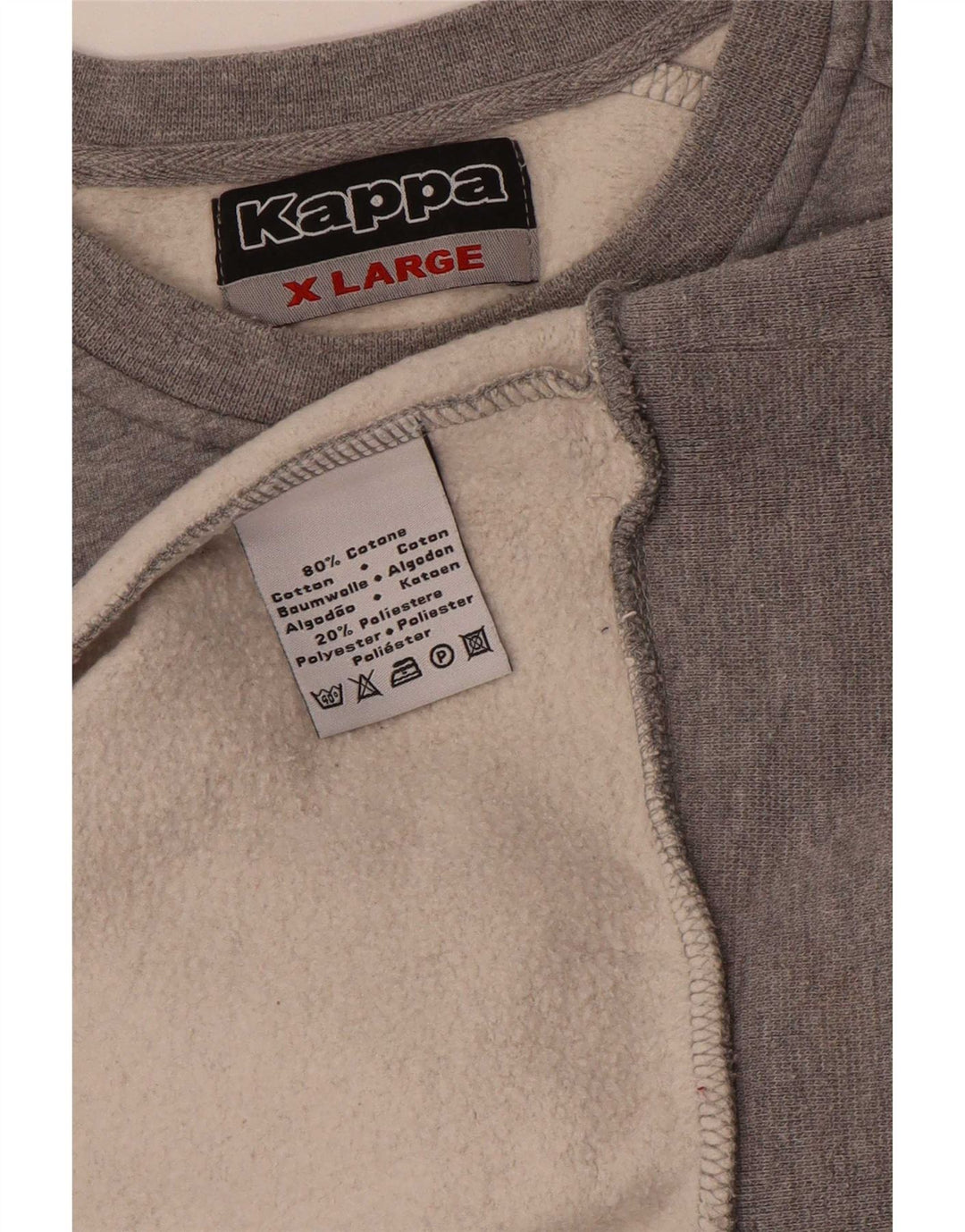 Moletom masculino Kappa Jumper XL cinza algodão