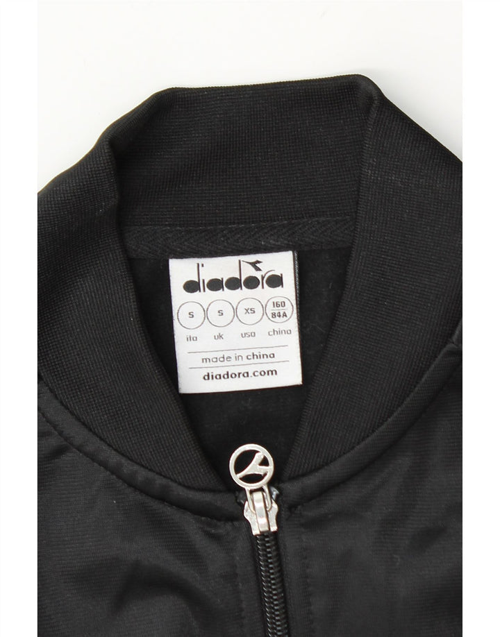 Diadora Mens Graphic Tracksuit Top Jacket Pequeno Preto