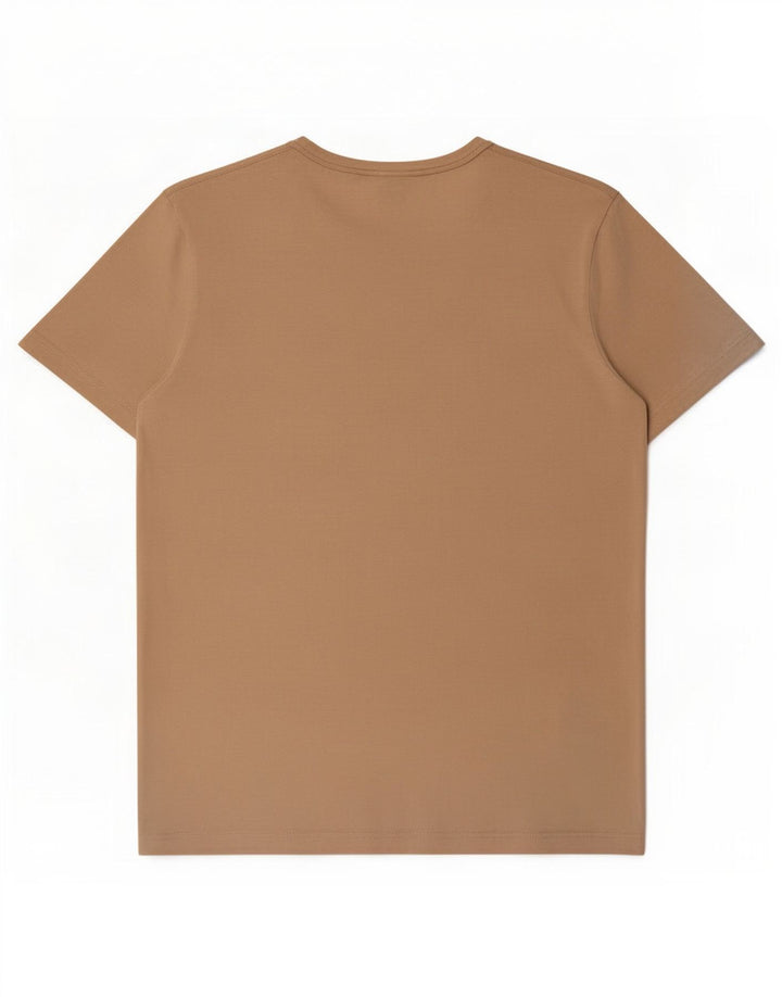 Camiseta masculina Hugo Boss Top médio algodão bege