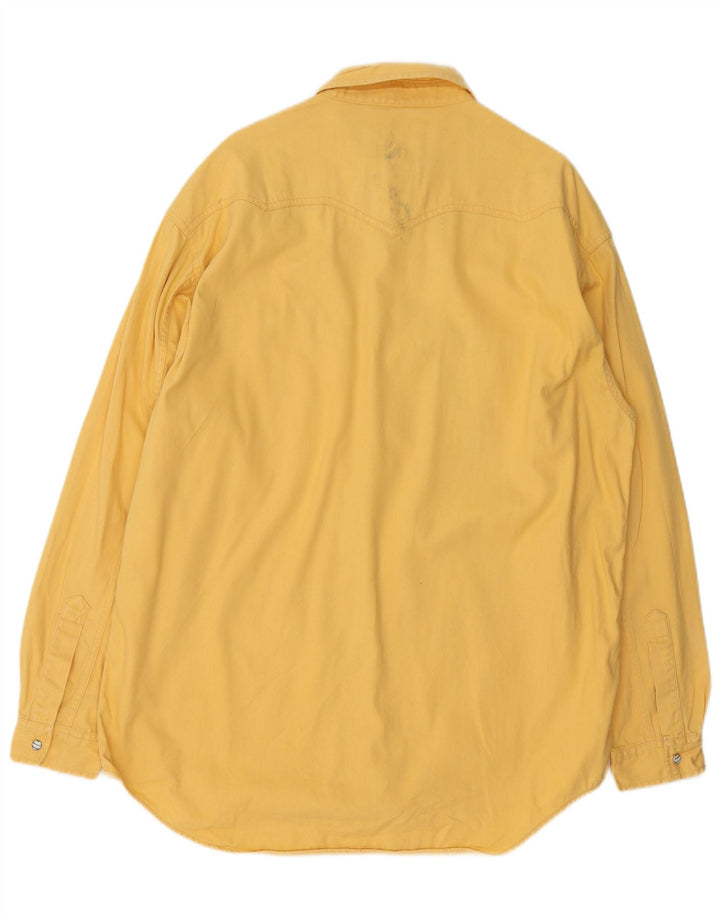 Camisa jeans masculina LEVI'S grande algodão amarelo