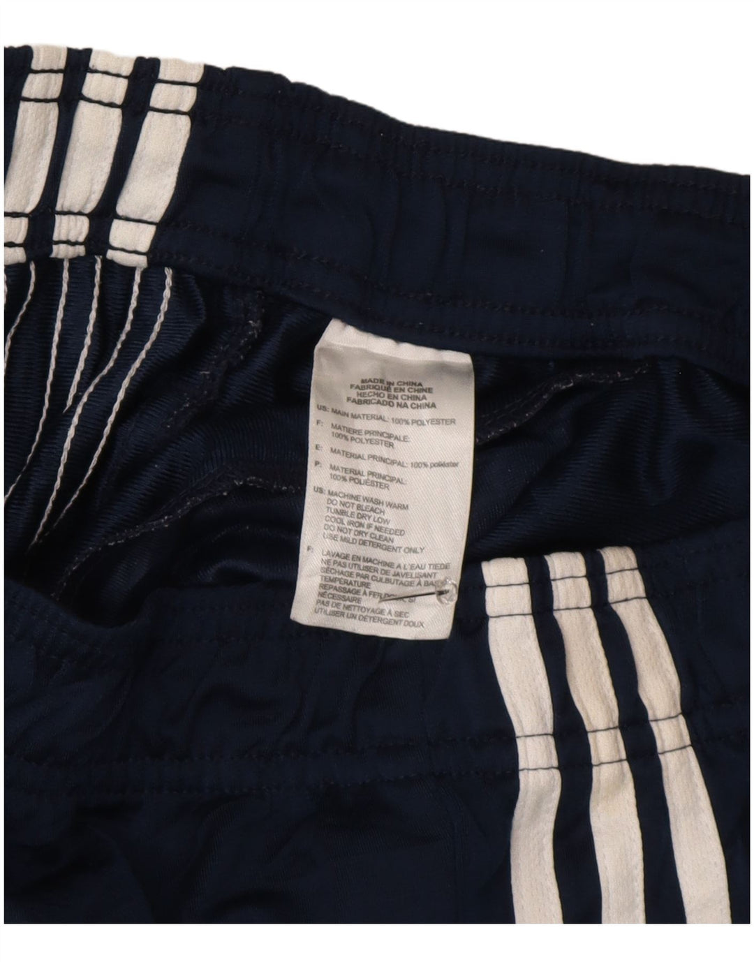 Calça de treino masculina Adidas médio azul marinho poliéster