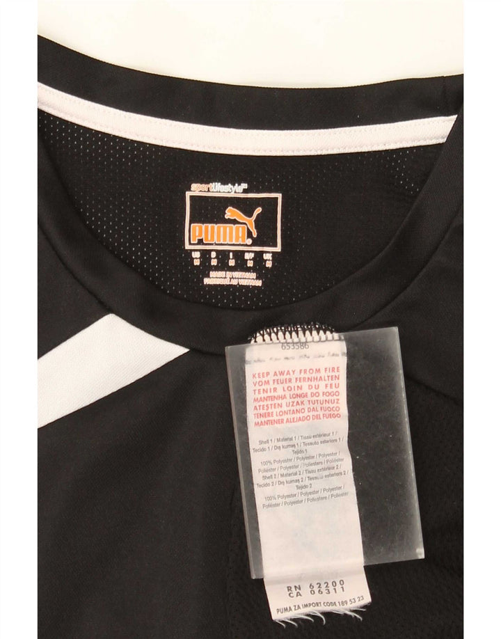 Puma Camiseta Masculina Top Médio Preto Colorblock Poliéster