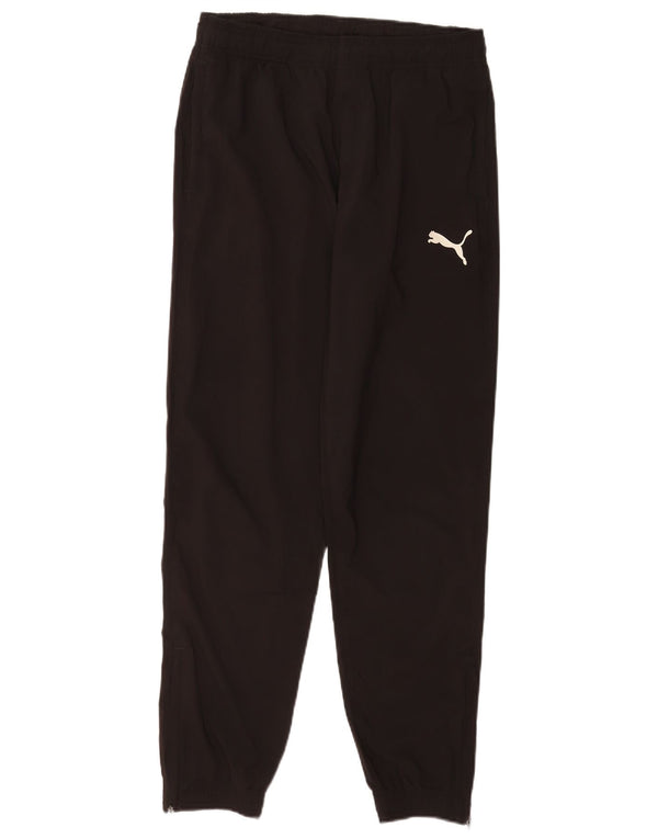 Calça de treino masculina Puma Joggers pequenos esportes pretos de poliéster