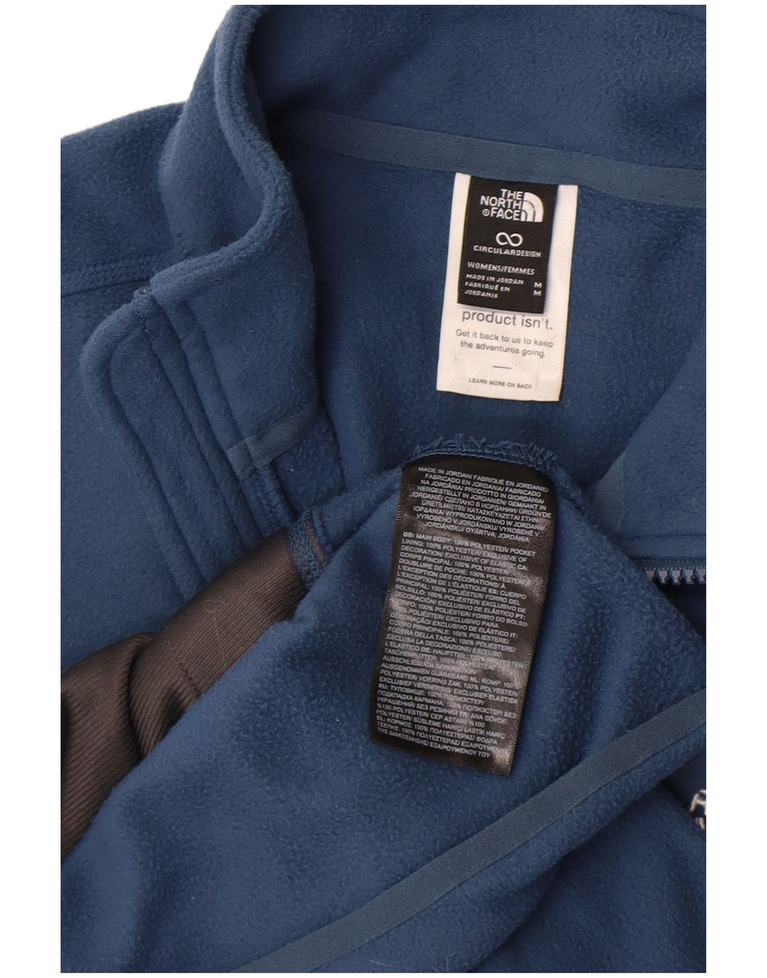 Jaqueta feminina The North Face Liner Fleece UK 14 poliéster azul médio