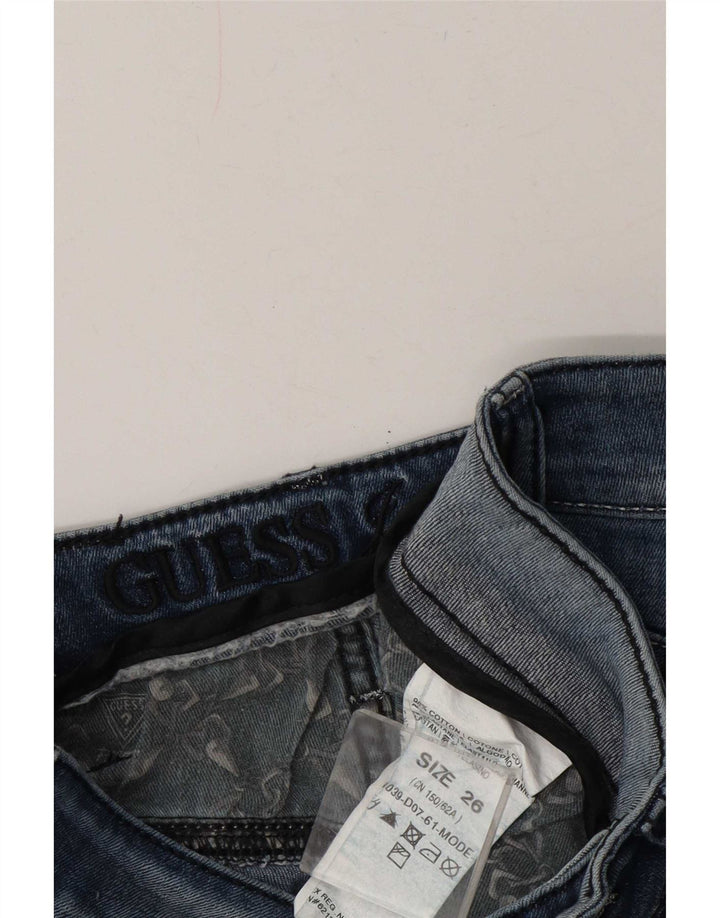 Guess Jeans Slim Feminino W26 L34 Azul Algodão