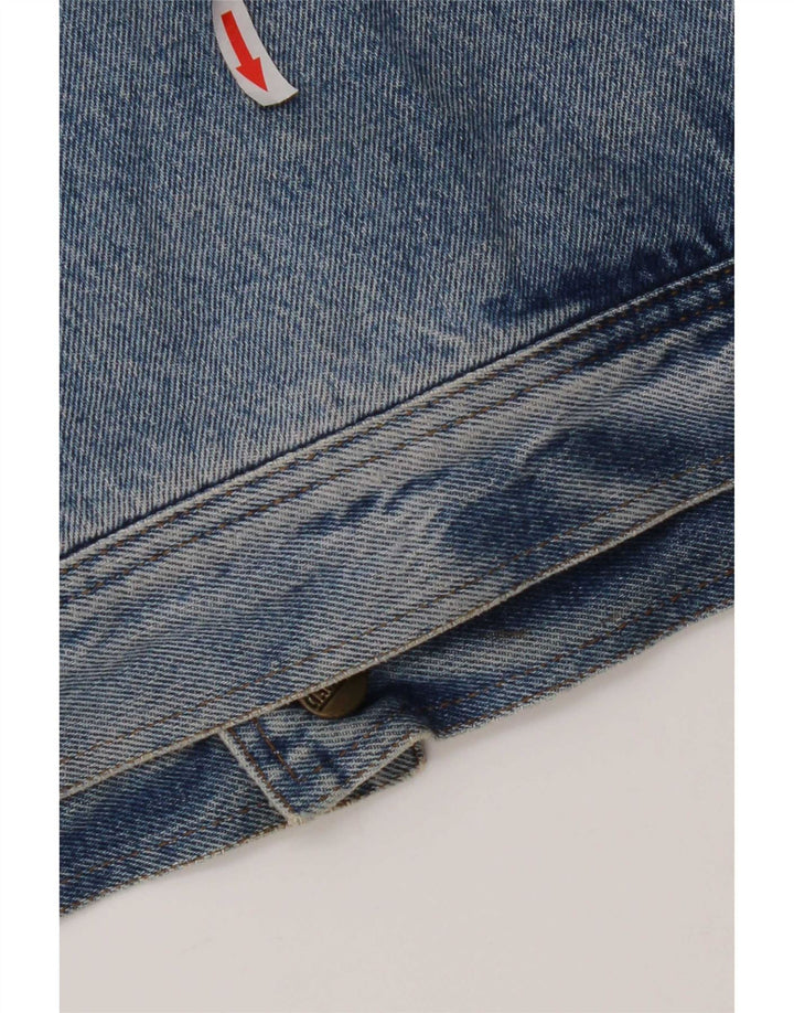 Jaqueta jeans masculina fechada IT 50 grande algodão azul