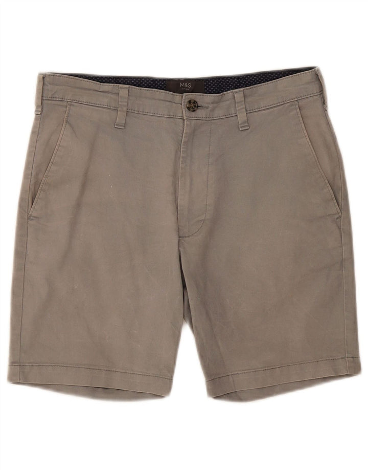 Shorts chino masculino MARKS & SPENCER W30 algodão cinza médio
