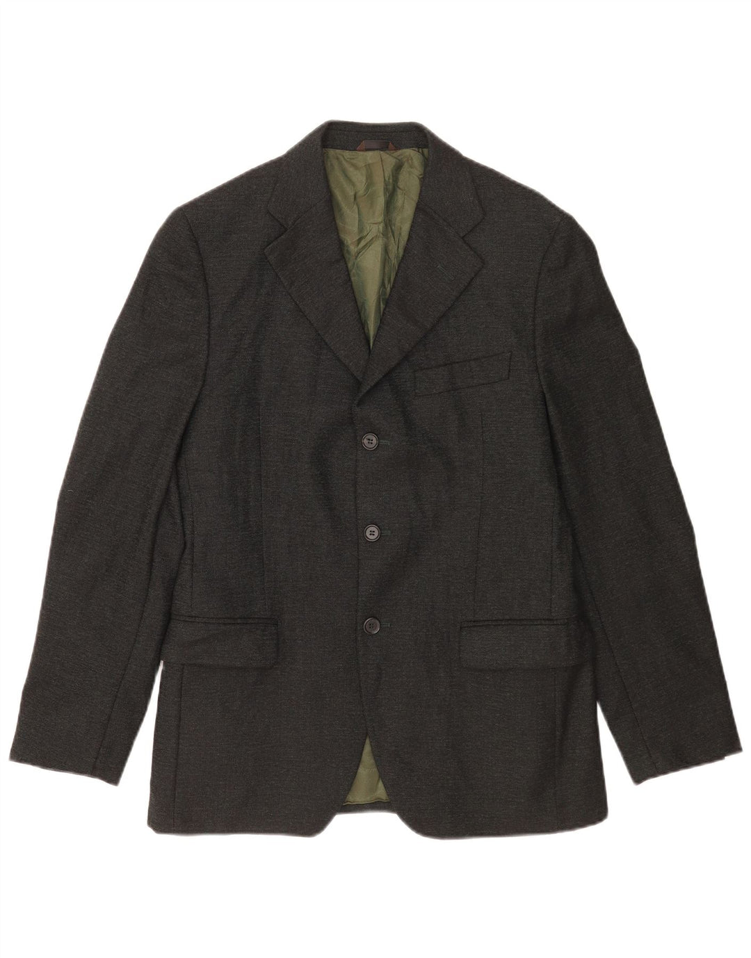 Jaqueta blazer masculina Basile com 3 botões IT 48 lã merino preta média