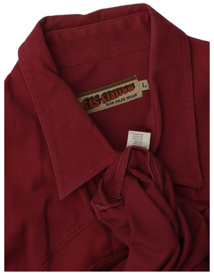 Camisa masculina vintage grande algodão Borgonha