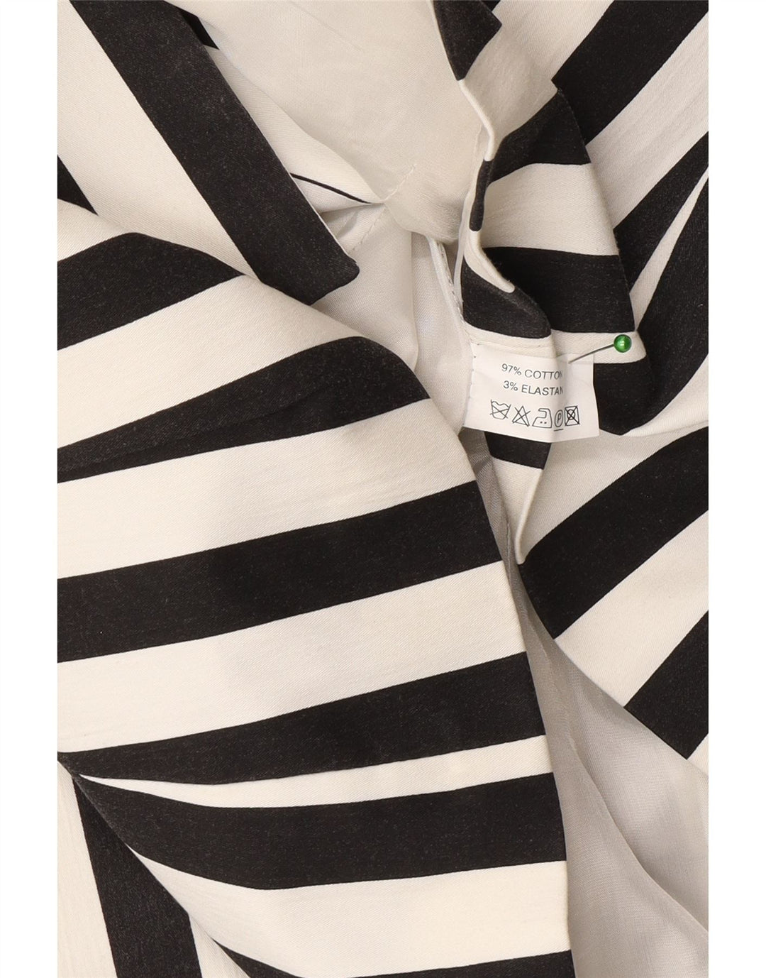 Jaqueta blazer feminina vintage com 5 botões Reino Unido 12 algodão listrado preto médio