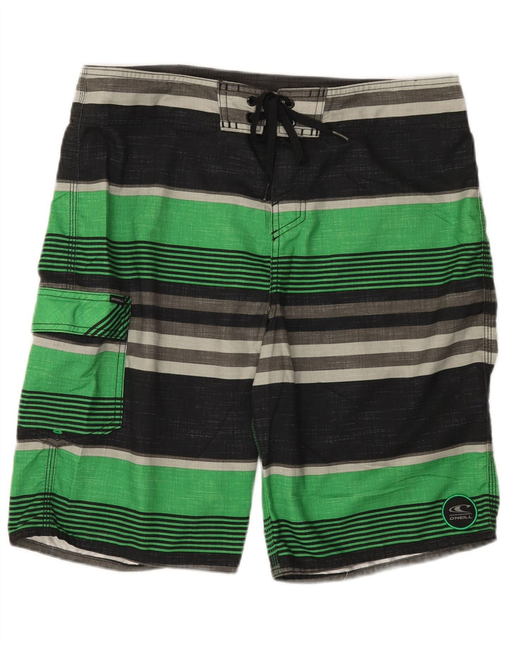 Shorts de natação masculino O'Neill grande poliéster listrado preto
