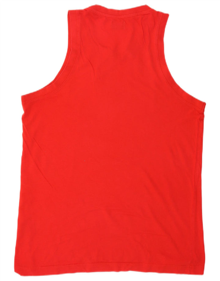 Kappa Mens Colete Top XL Algodão Vermelho
