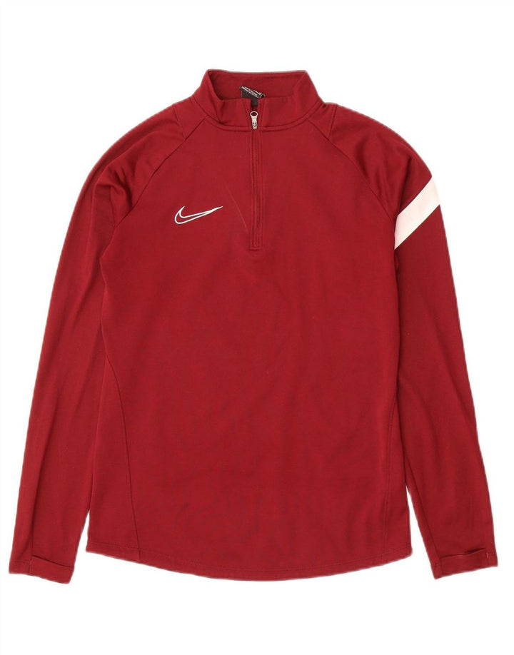 NIKE Masculino Dri Fit Graphic Pullover Treino Top XS Borgonha Colourblock