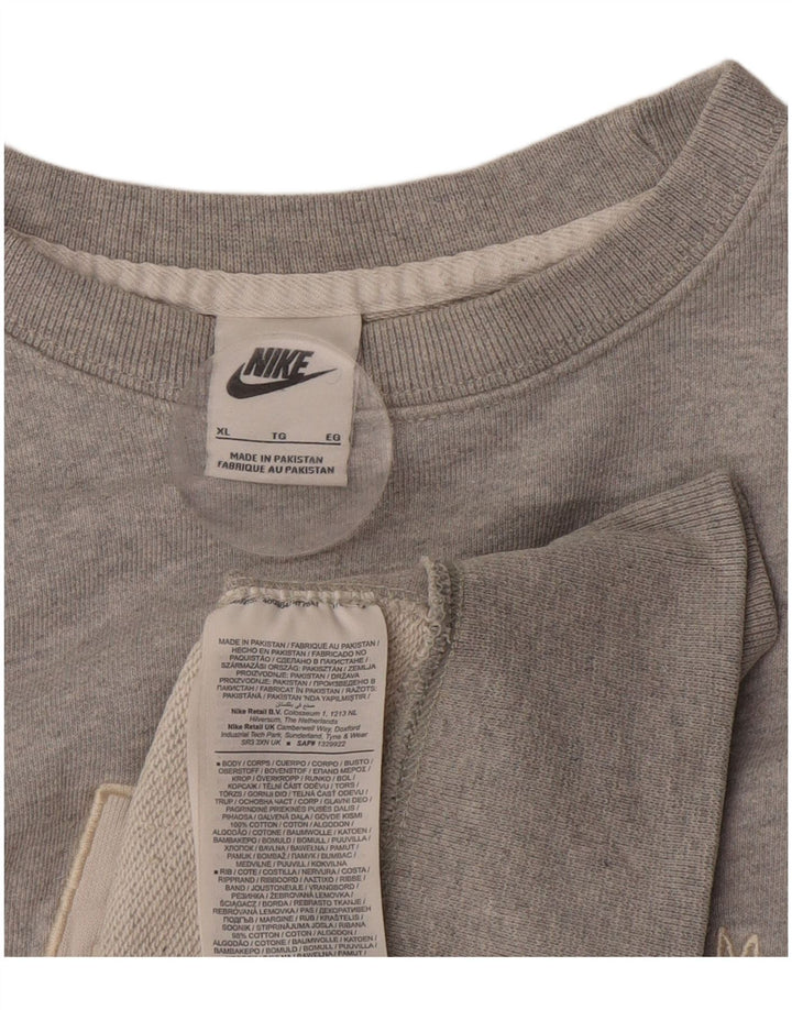 Moletom gráfico masculino Nike Jumper XL cinza algodão